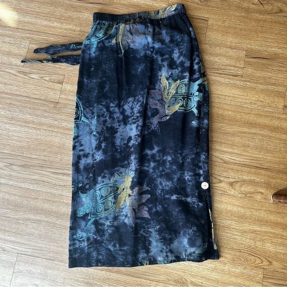 Kusnadi New York - wrap style maxi skirt - art to wear - wearable art - boho - Picture 4 of 8